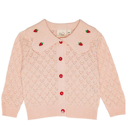Flöss Cardigan - Strick - Isabel - Light Pink/Rot
