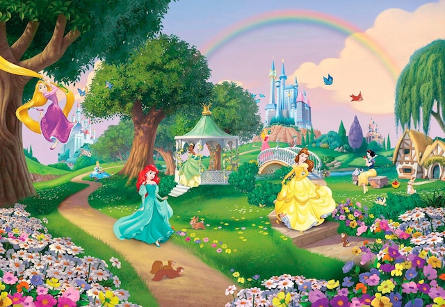 Komar Fototapete »Disney Princess Rainbow - Grösse 368 x 254 cm« bedruckt glatt Kinderzimmer