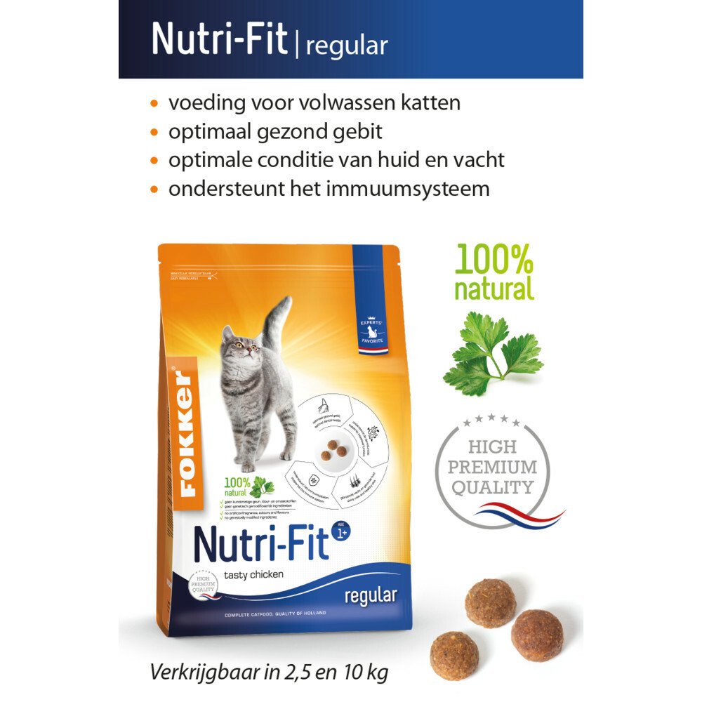 Fokker Nutri Fit Kattenvoer Kip2,5 kg