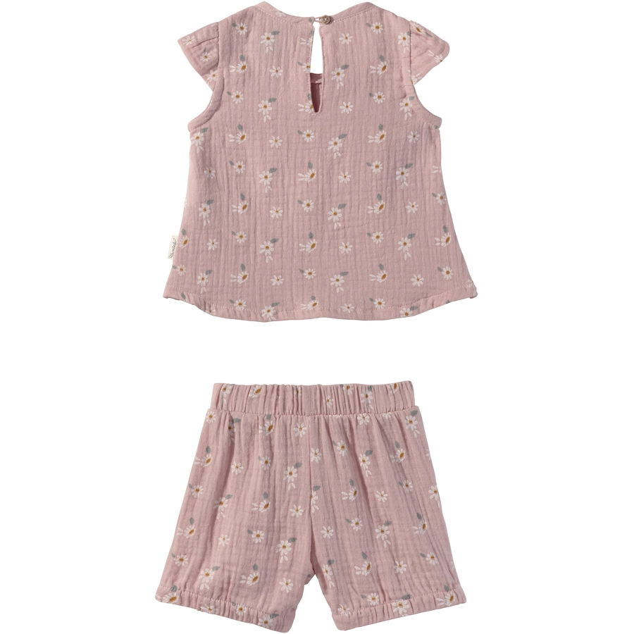 Sterntaler Set Shirt mit Hose Blümchen samtroa