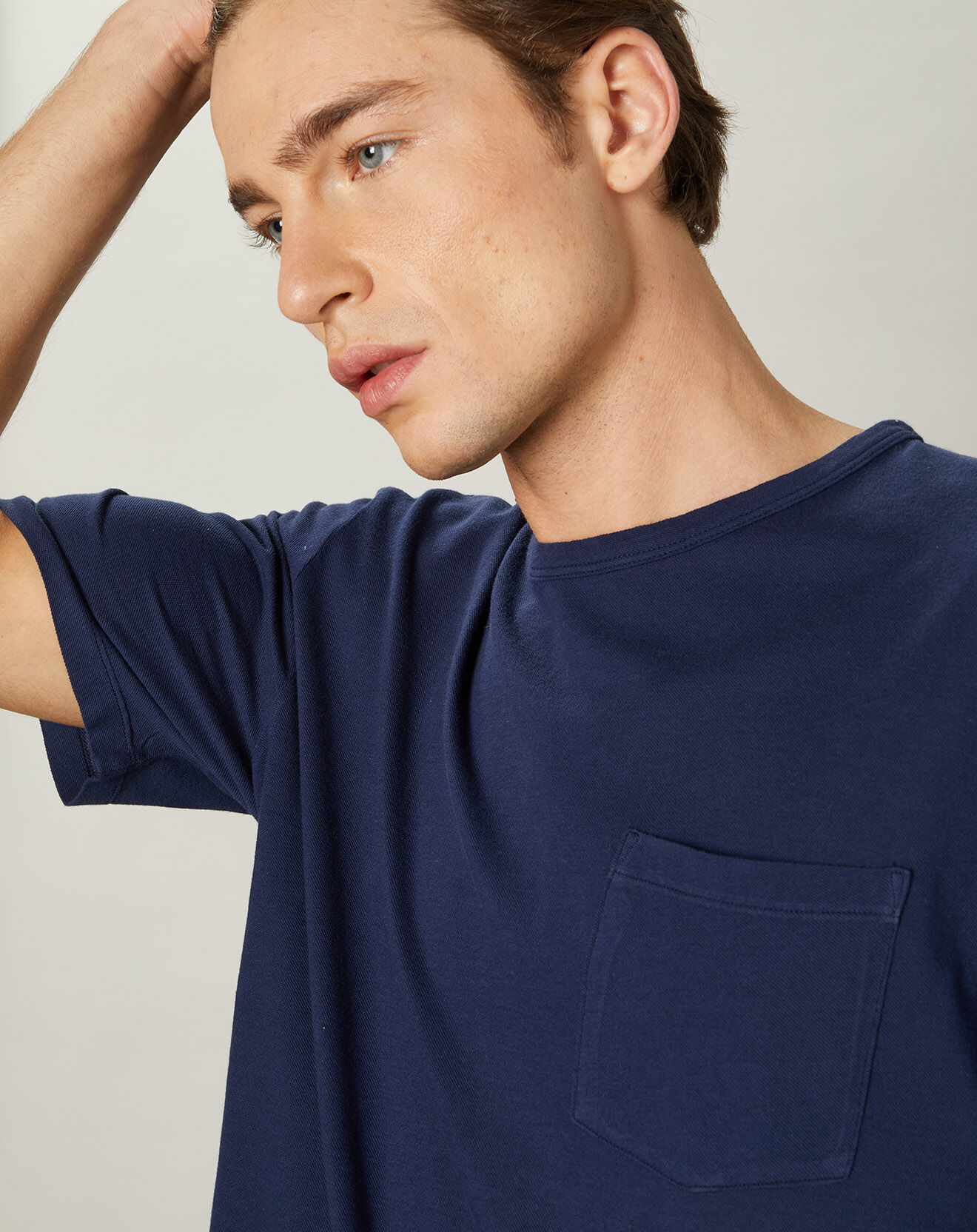 Hartford T-Shirt piqué Pocket bleu
