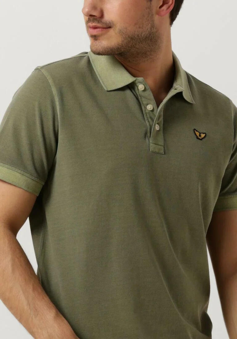 PME LEGEND groene pme legend polo short sleeve polo garment dye