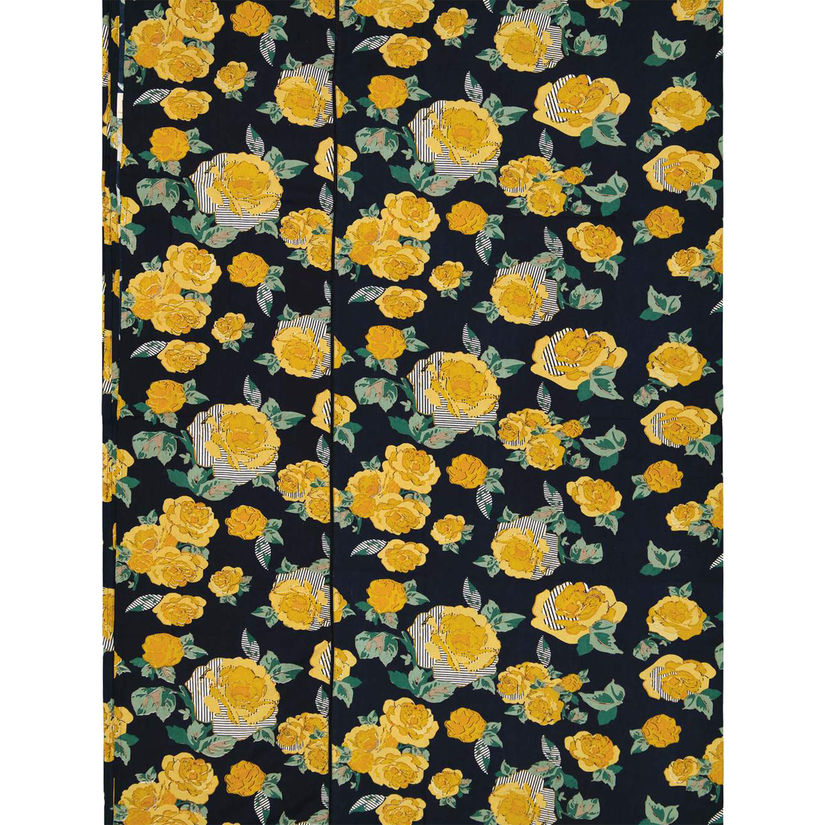 Nappe imprimé floral en coton| Jaune