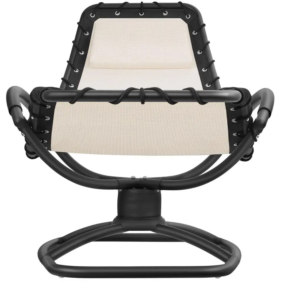 tectake Ligstoel Toulon, ergonomisch, schommelfunctie, Beige