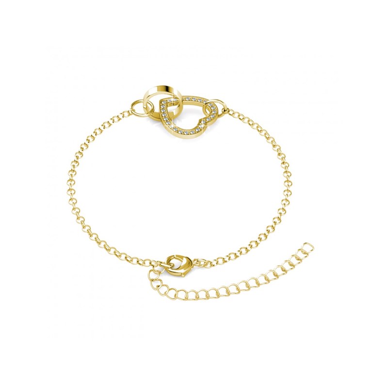 Bracelet Locked Heart - Doré et Cristal