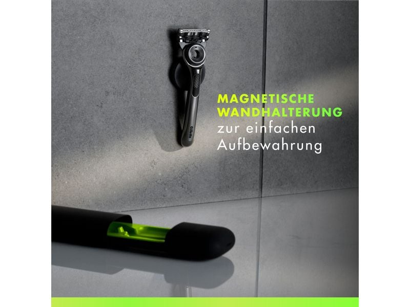 Gillette Herrenrasierer GilletteLabs 5er   Handstück   Wand Rasierer für Männer beinhaltet eine Wandhalterung für eine einfache Aufbewahrung