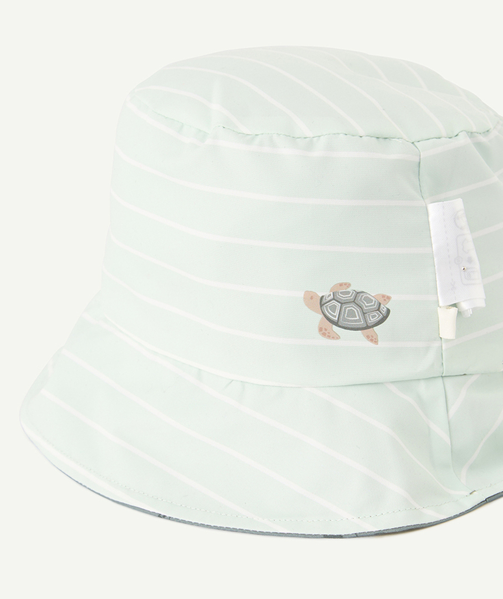 LITTLE DUTCHchapeau réversible bébé garçon kaki et vert imprimé tortues
