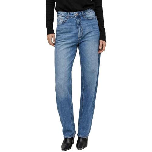Vila - VIKELLY JAF HW STRAIGHT JEANS Azul