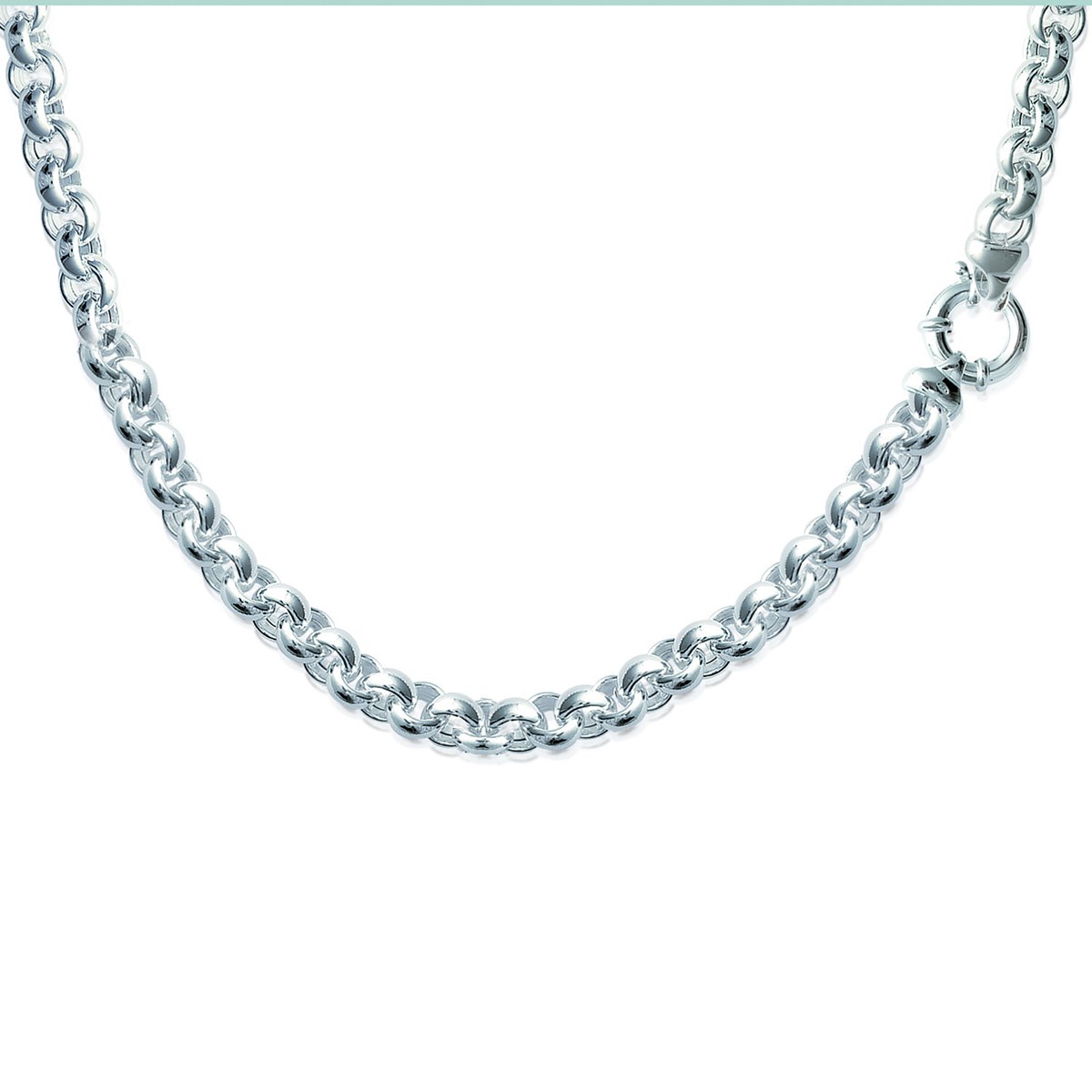 Collier Brillaxis maille jaseron argent massif