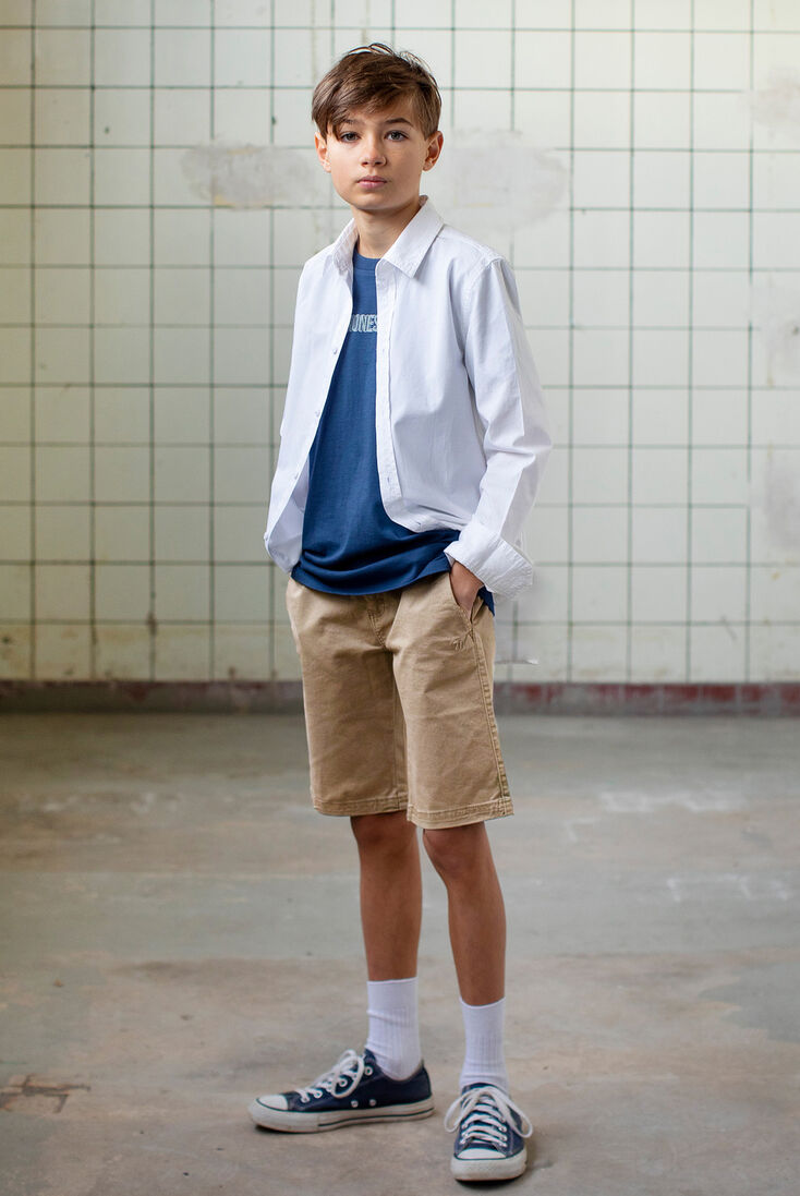 SEVENONESEVEN witte sevenoneseven casual overhemd linnen look shirt