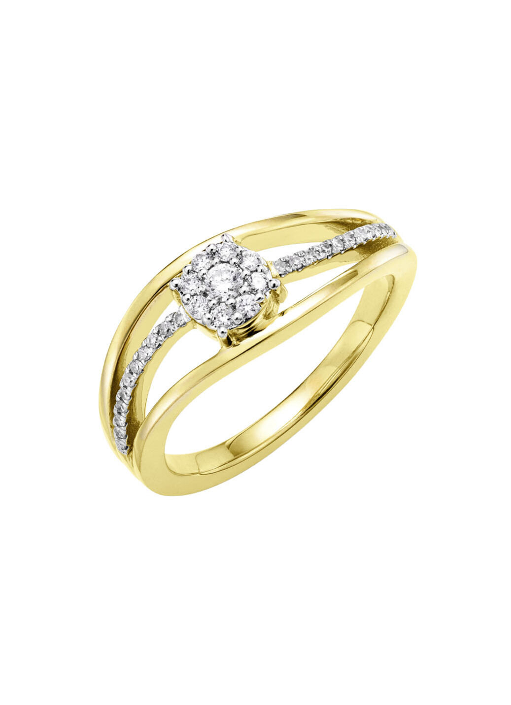 Damenring mit Diamanten und Brillanten