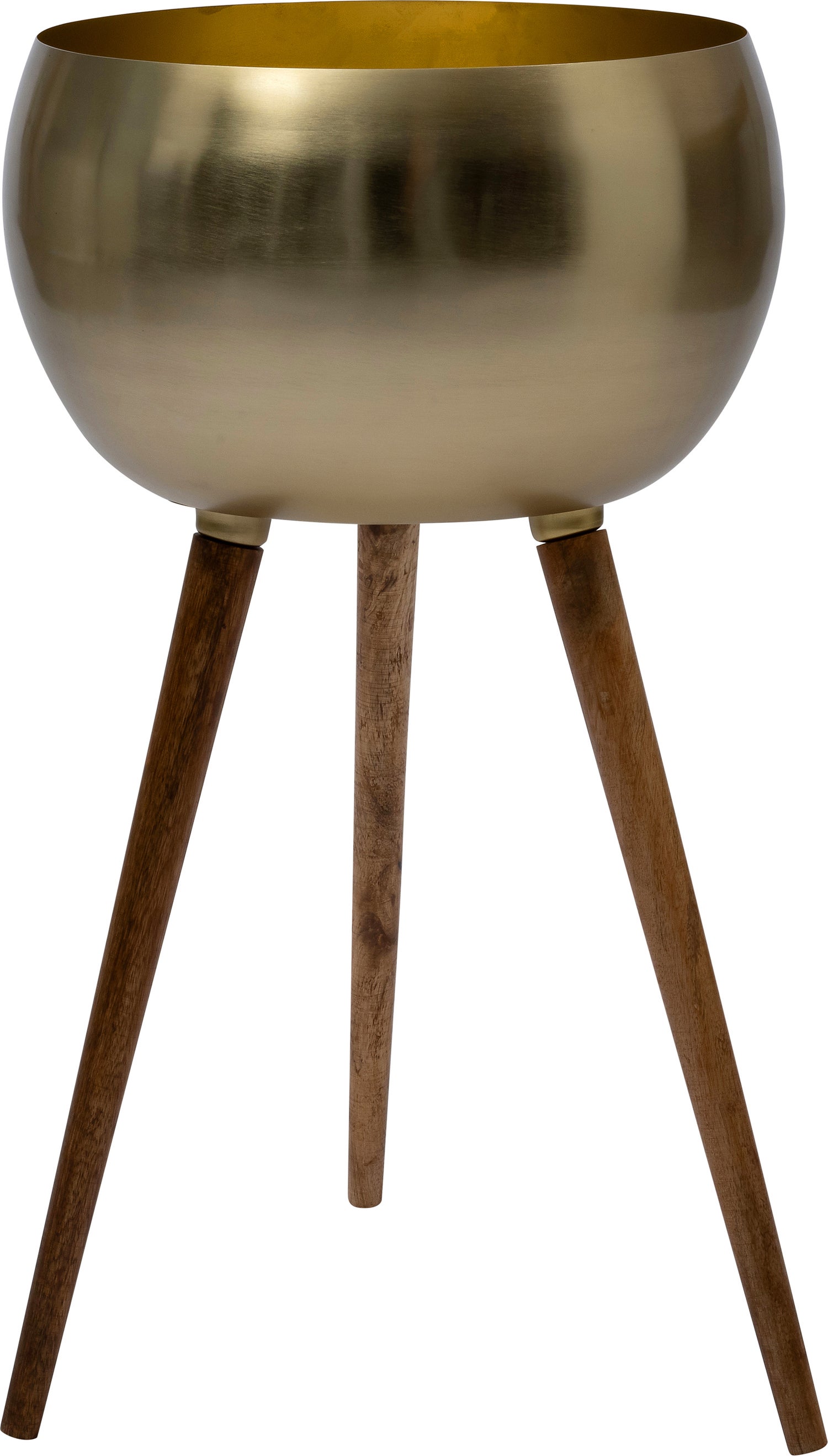 Intratuin bloempot Luis op poten goud D 35,5 H 65 cm