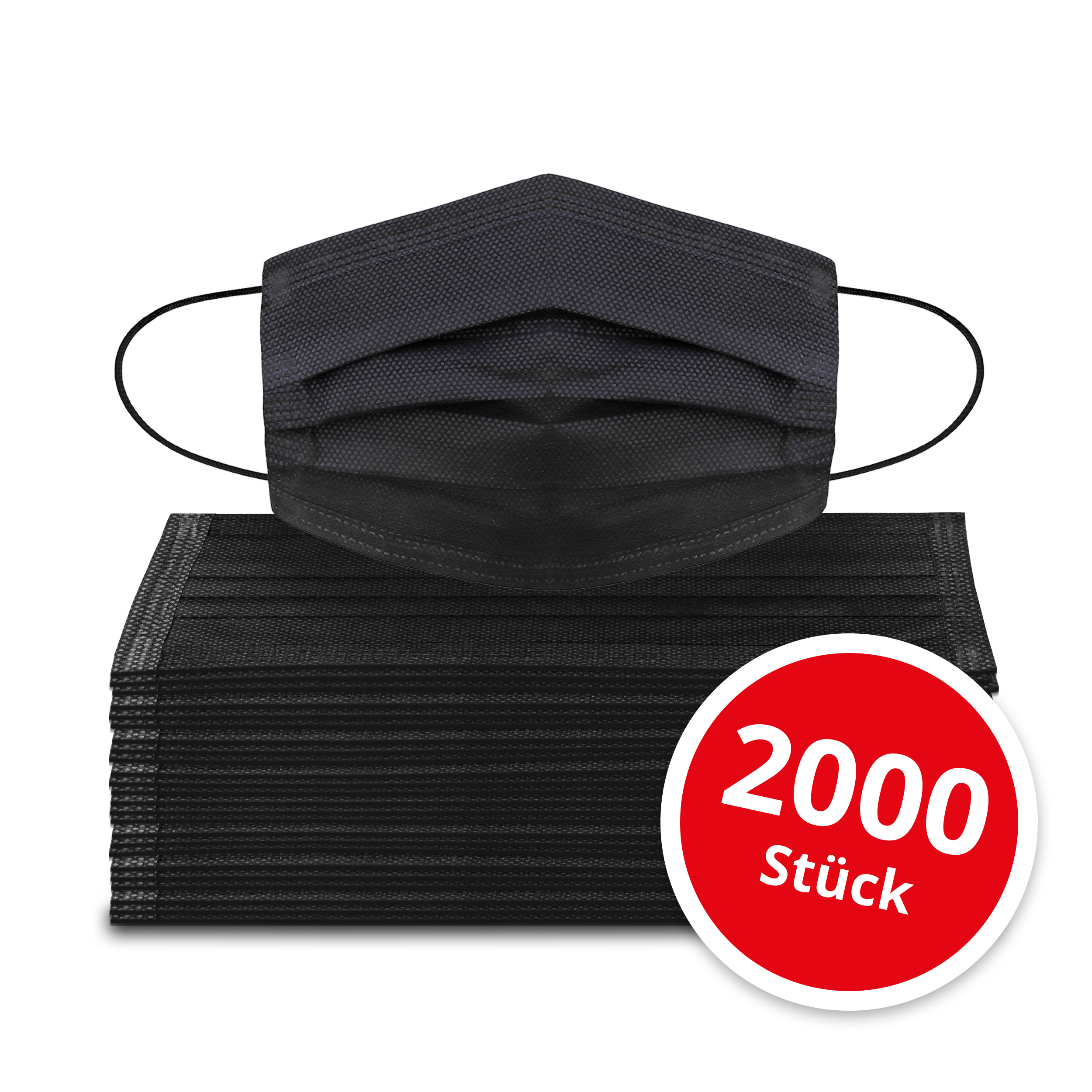 Schutzmasken Multi-Pack 2000 Stk. schwarz