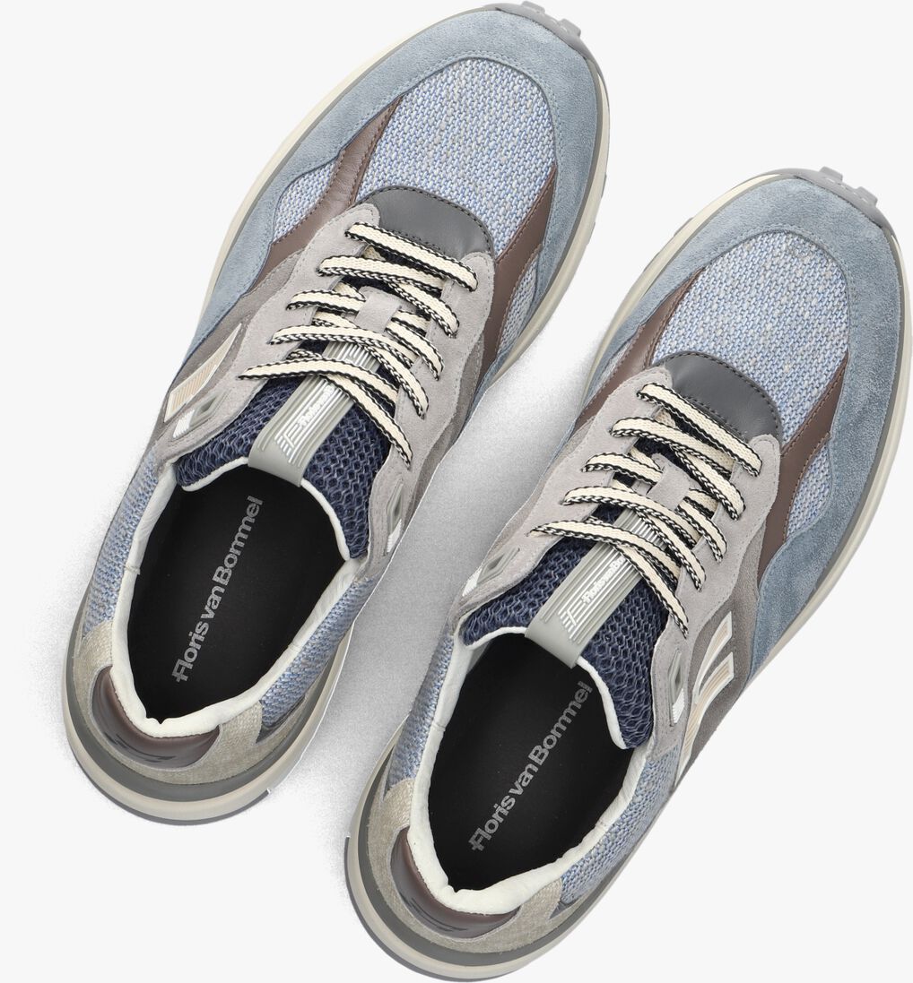 blauwe floris van bommel lage sneakers sfm-10238 de gripper