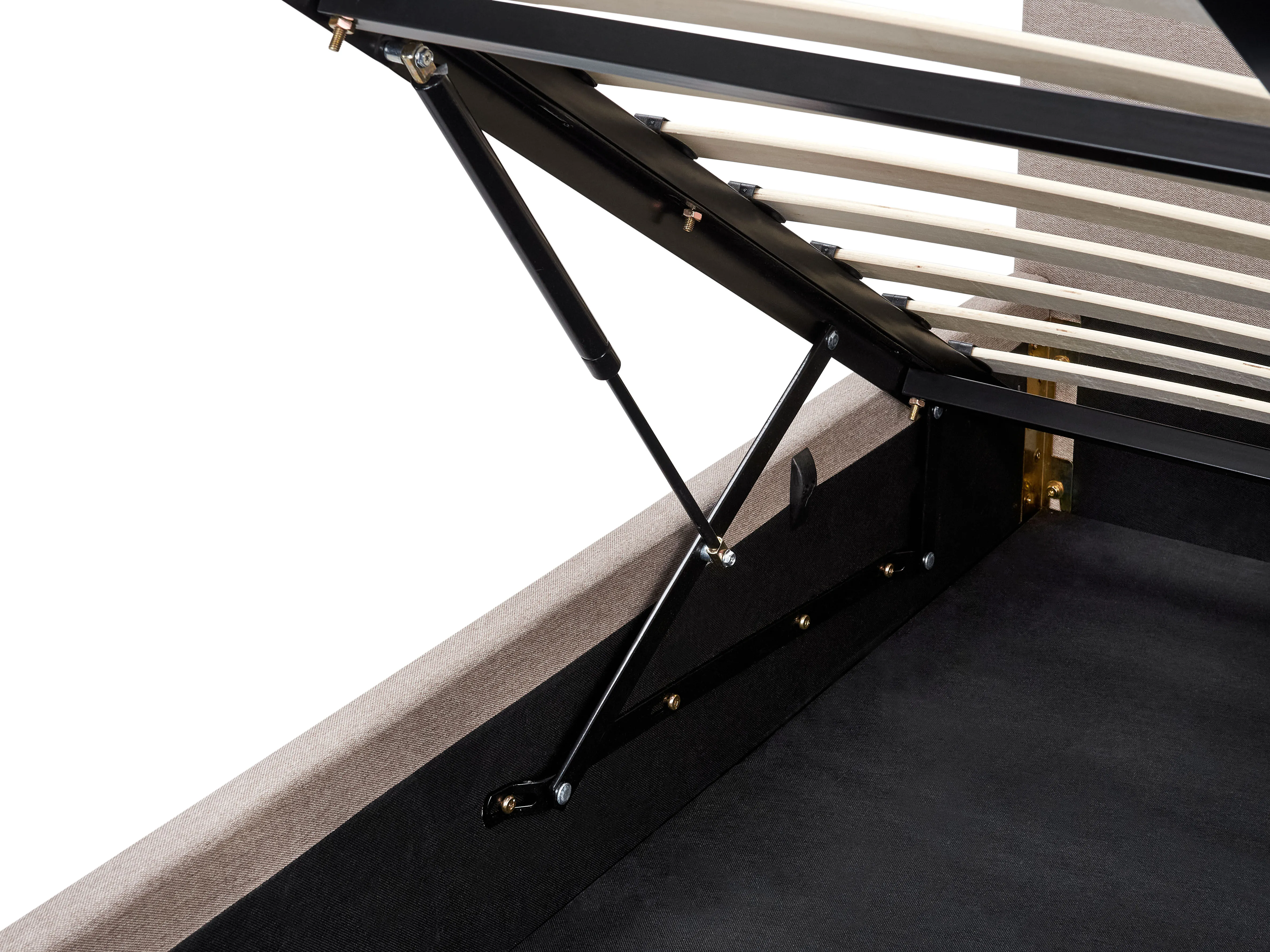 Bed met opbergruimte Stof LAGORD 180 x 200 cm Taupe