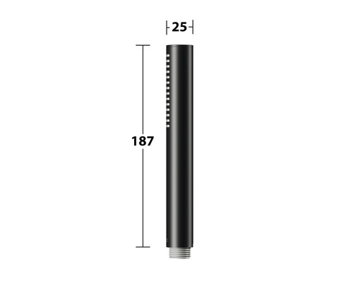 KEUCO handdouche, rond, Ø 25 mm, mat zwart, 56080370100