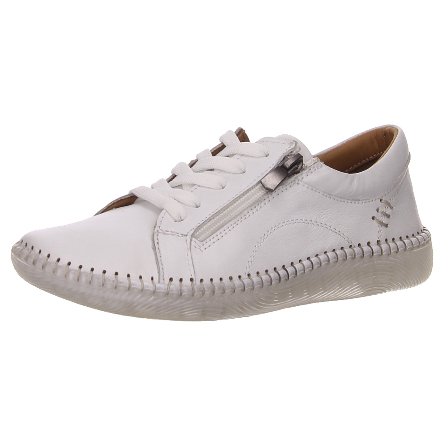 Manitu Schnürhalbschuh weiß weiss/weiss kombi