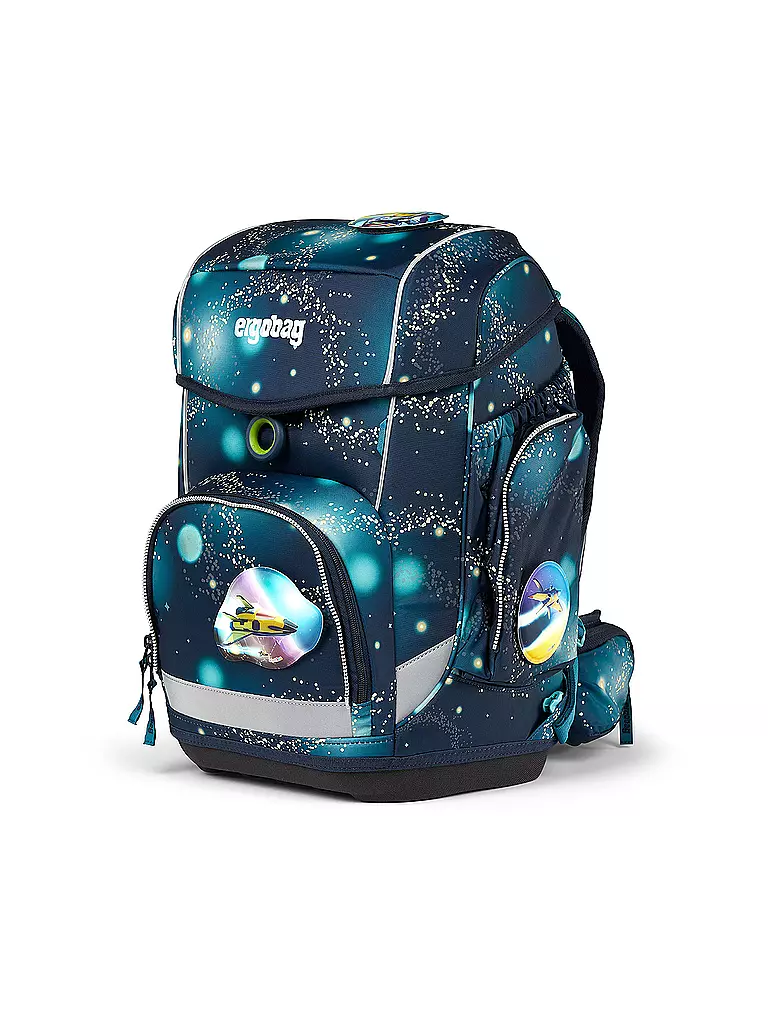 ERGOBAG Schultaschenset 5tlg CUBO Galaxy Glow - RaumfahBär  dunkelblau