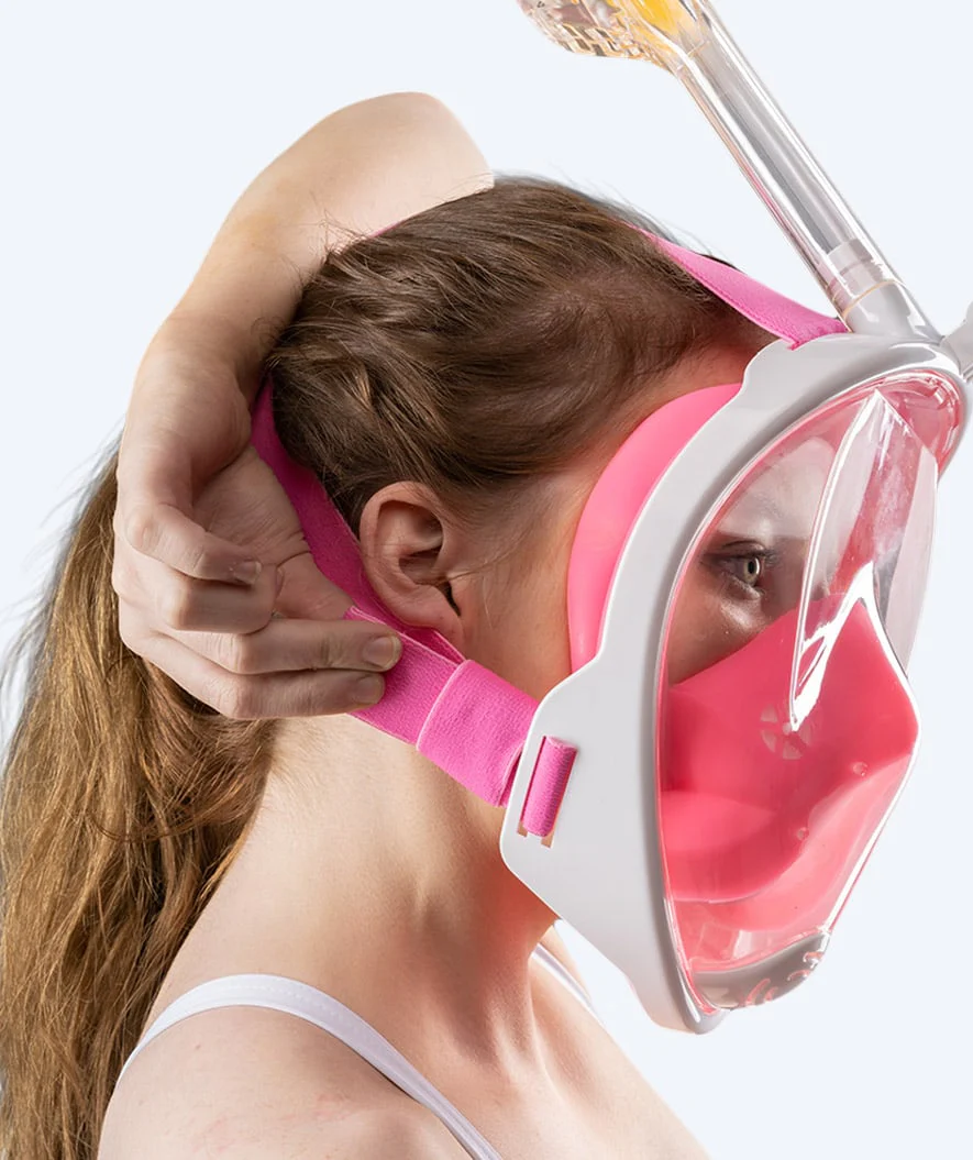 Watery fullface dykkermaske til voksne - Pink