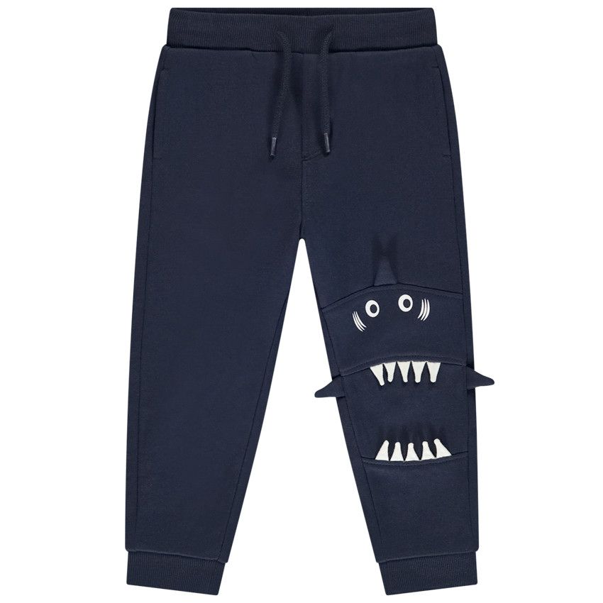 Jogging ludique en molleton pour bébé garçon - Bleu marine