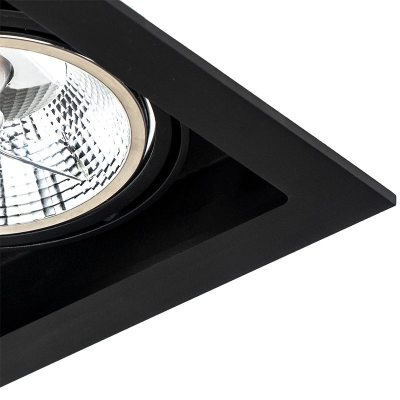 Moderne inbouwspot zwart 18 cm verstelbaar - Artemis 111