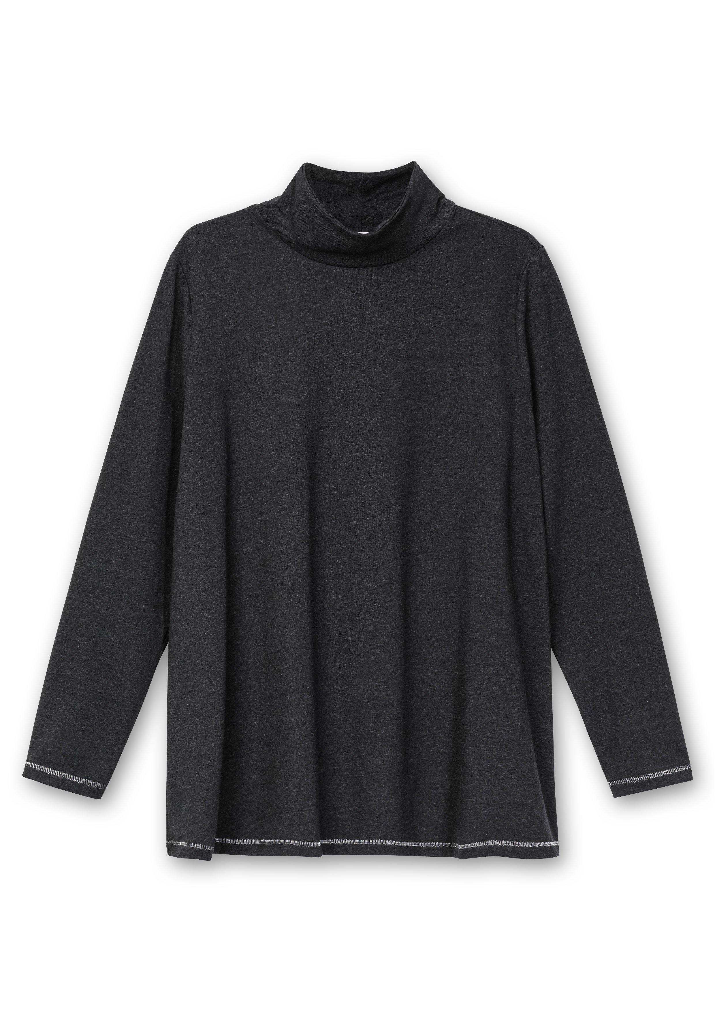 Langarmshirt in A-Linie, mit Stehkragen