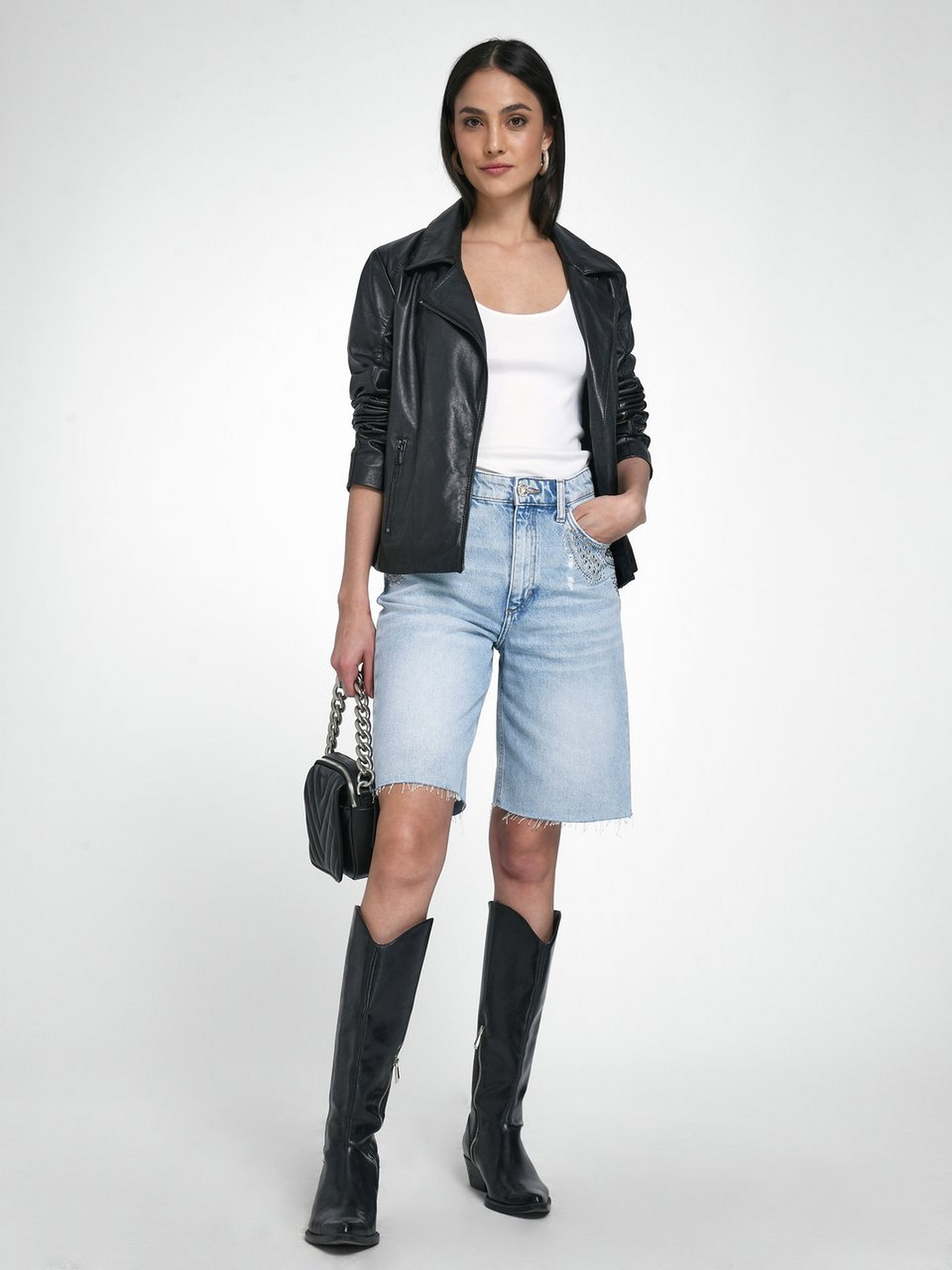 Jeans-Bermudas