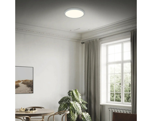 LED plafondlamp 24W 2900 lm 3000 K HxØ 5x38 cm Runa zilver