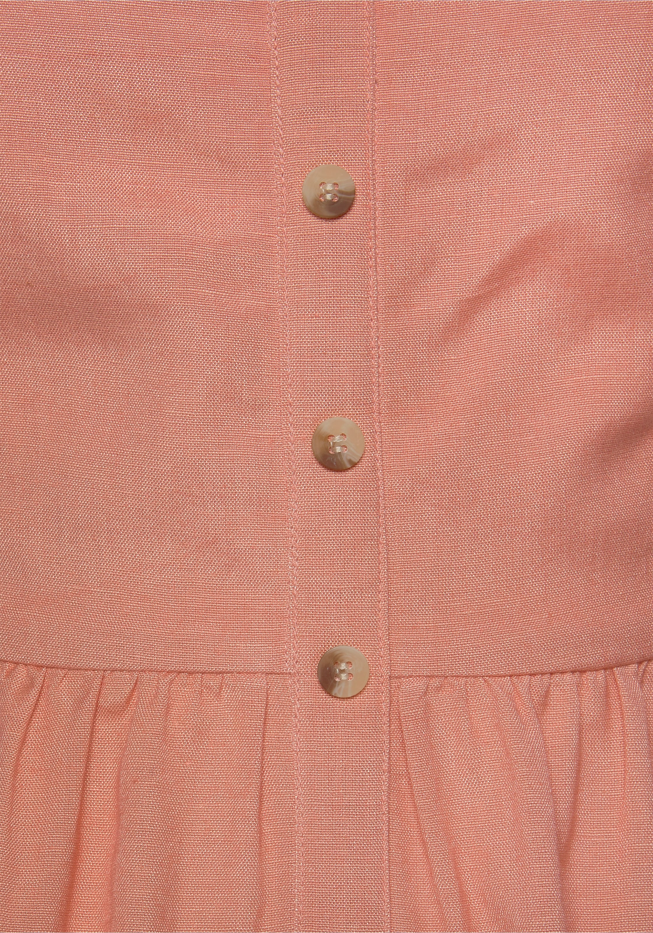 LASCANA Sommerkleid aus Leinenmix mit Baumwolle, Midikleid, Strandkleid