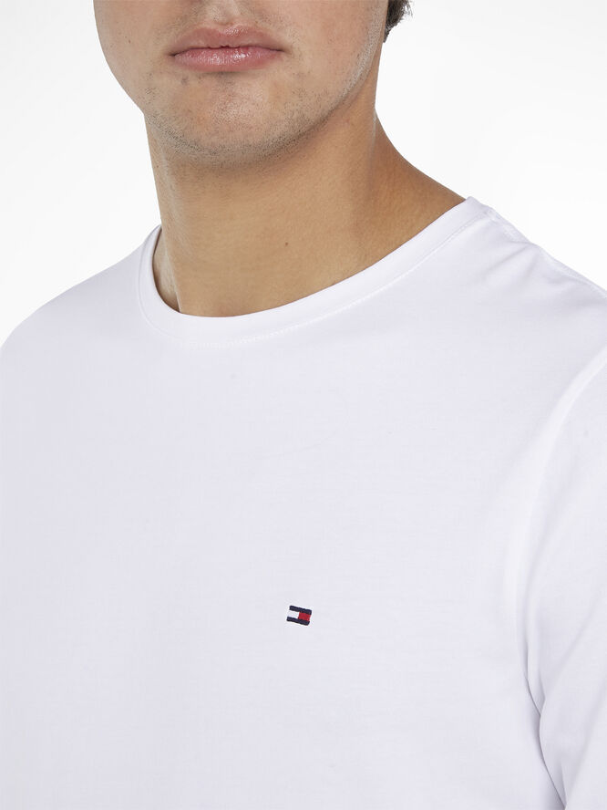 Tommy Hilfiger STRETCH SLIM FIT LONG SLEEVE TEE White
