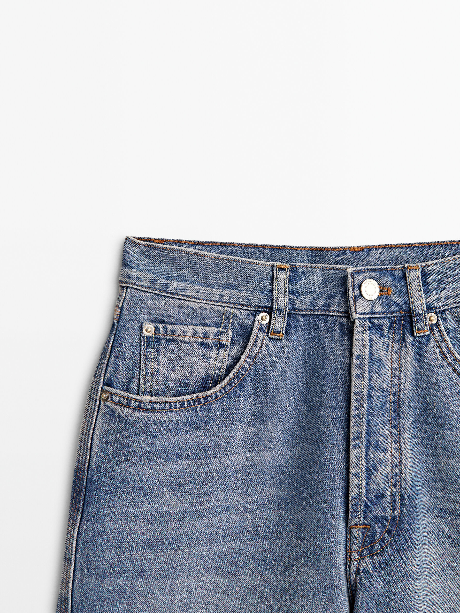 Bermuda jeans tiro alto - Azul Claro