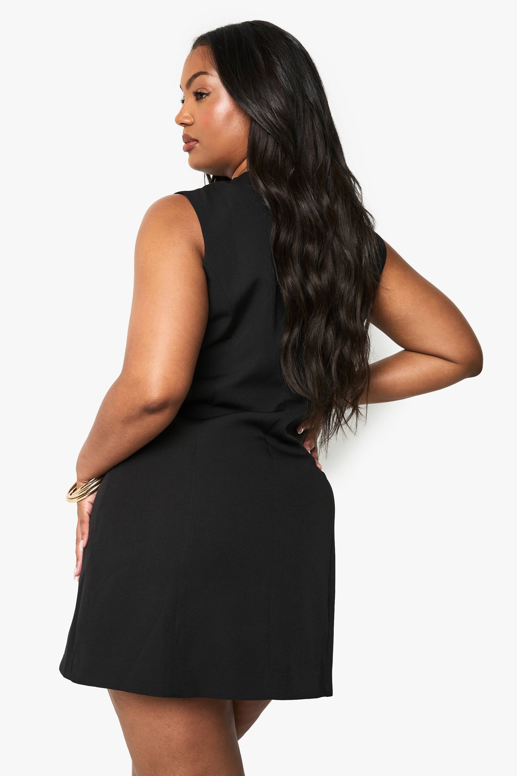 boohoo ROBE BLAZER À BOUTONS D'OR