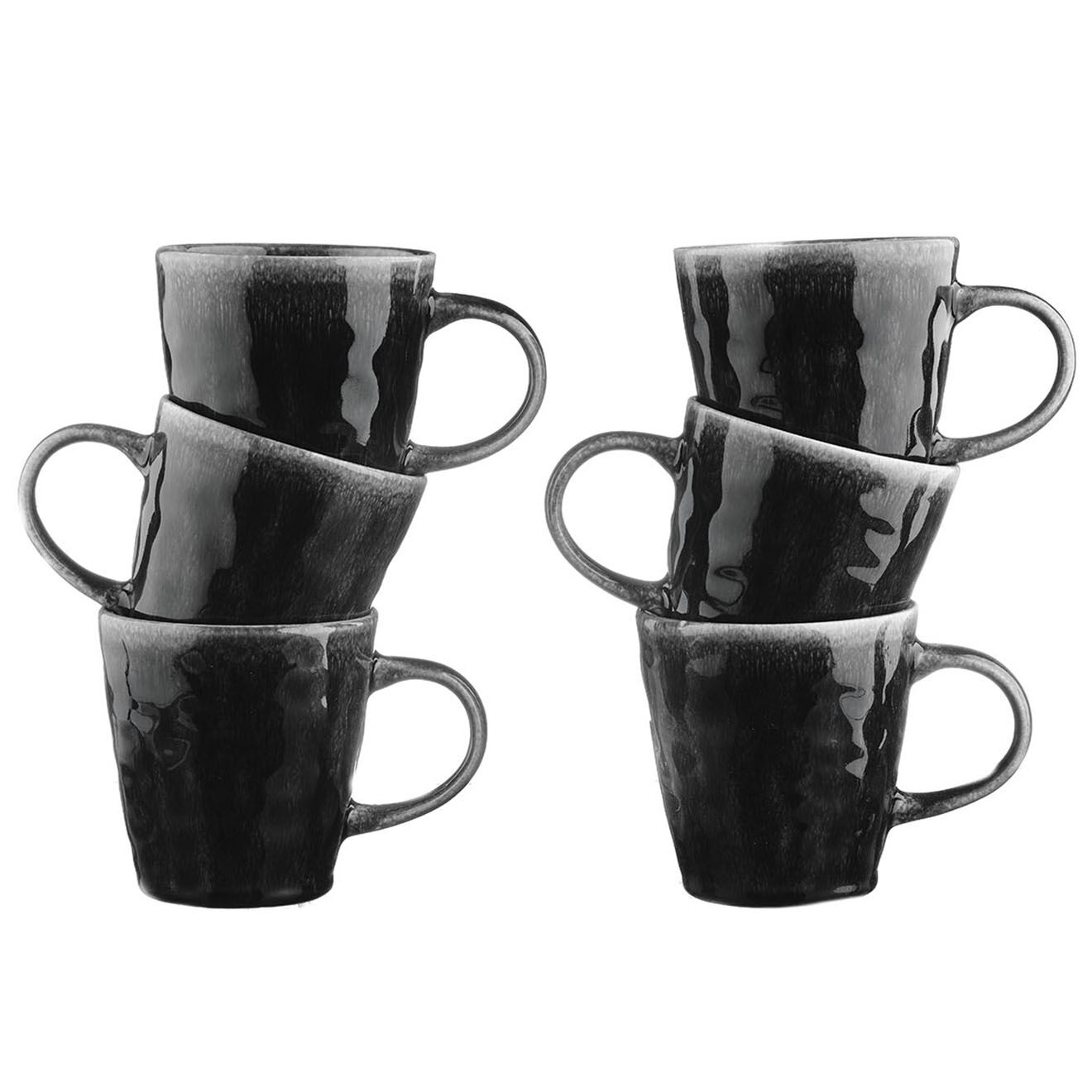 Bjorn 6 Mugs Moon noirs - 40 cl