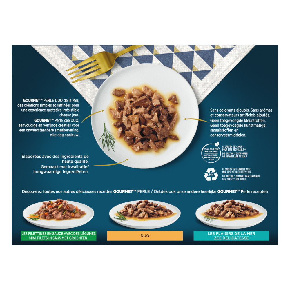 Gourmet Perle Mini Filets Multipack Zee Duo in Saus12 x 85 gr