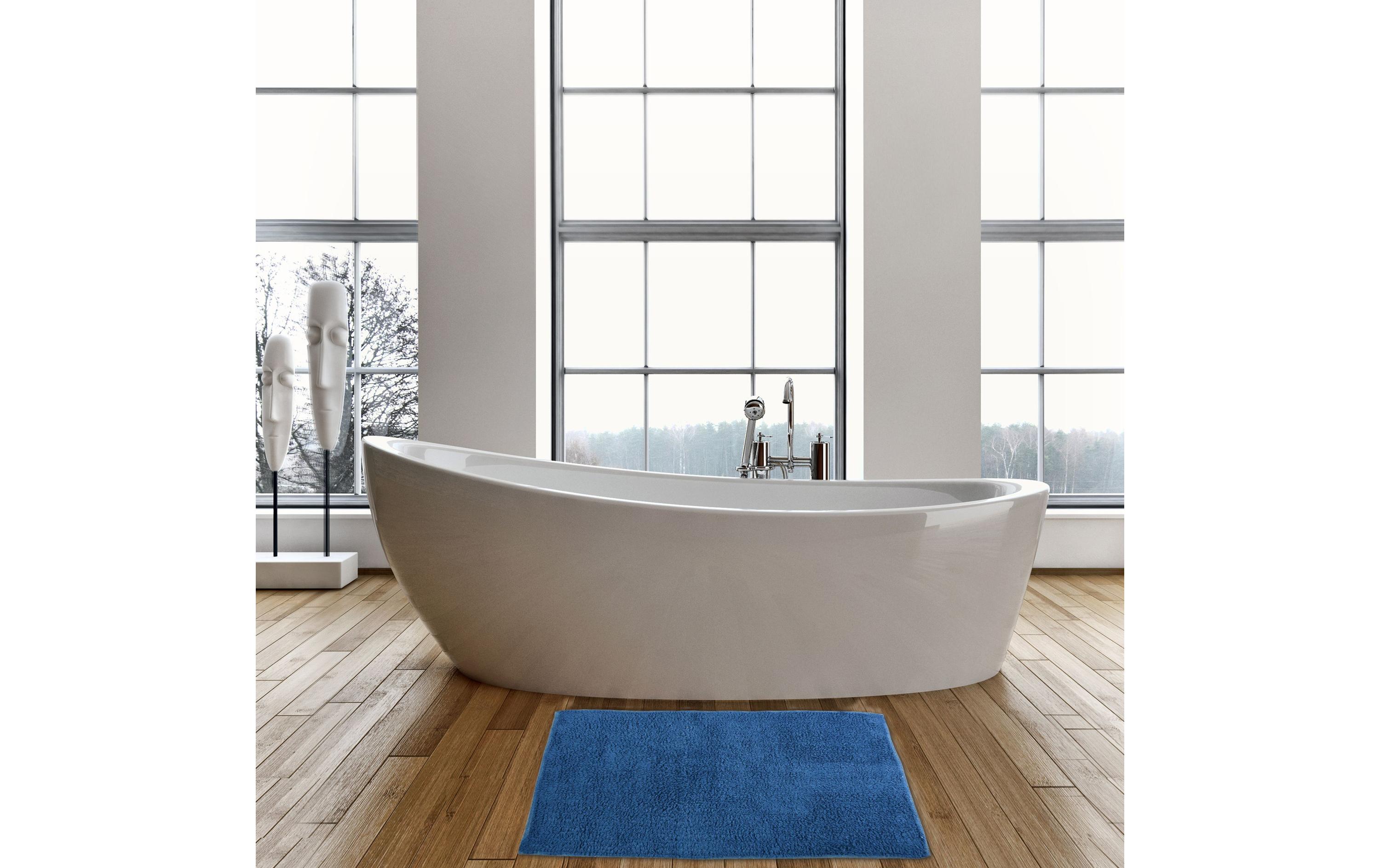 Badteppich Dalija 45 x 70 cm, DunkelblauBadematte aus hochwertiger Baumwolle