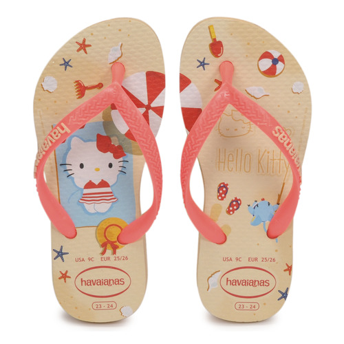 Havaianas - KIDS SLIM HELLO KITTY - Beige / Orange