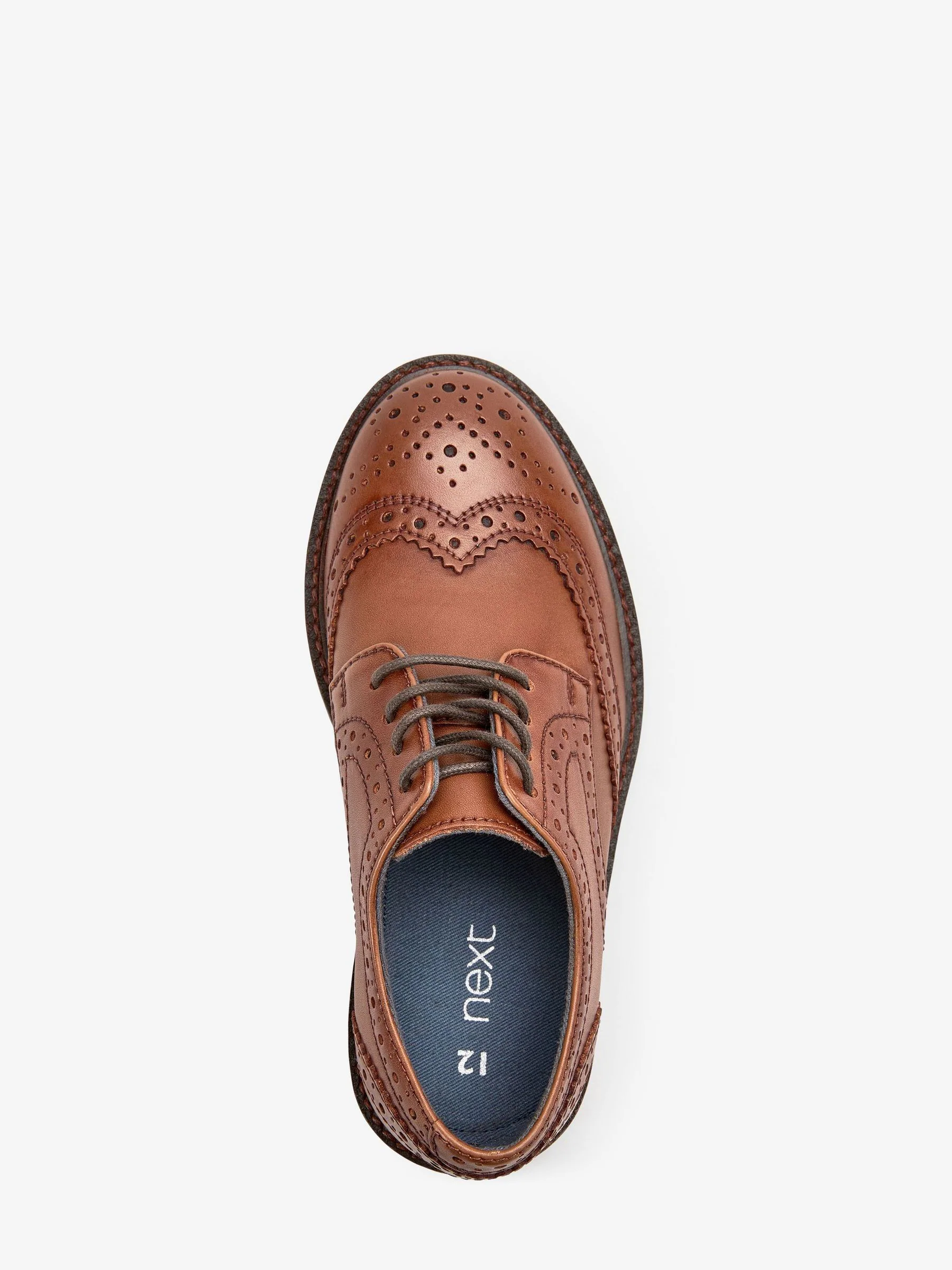 Lichtbruin - Leren Brogue schoenen met veters