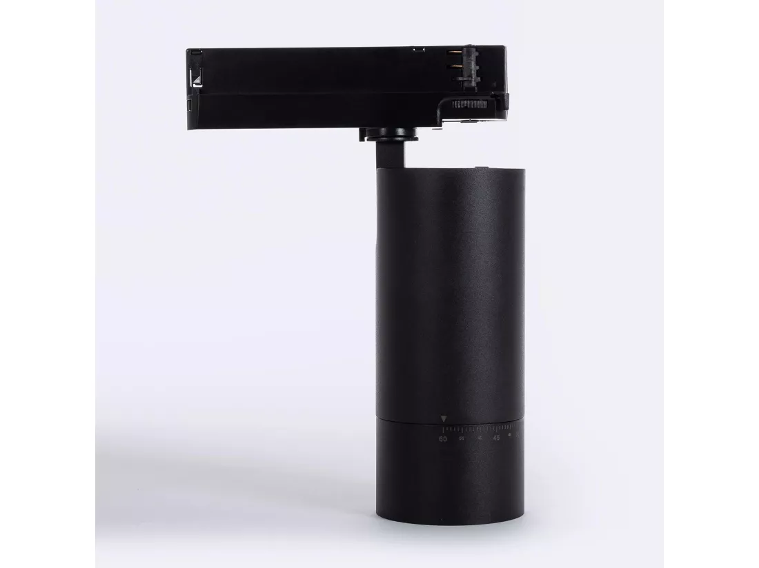 Spot LED sur Rail Triphasé 30W Wild CCT Multiangle 24-60º Noir