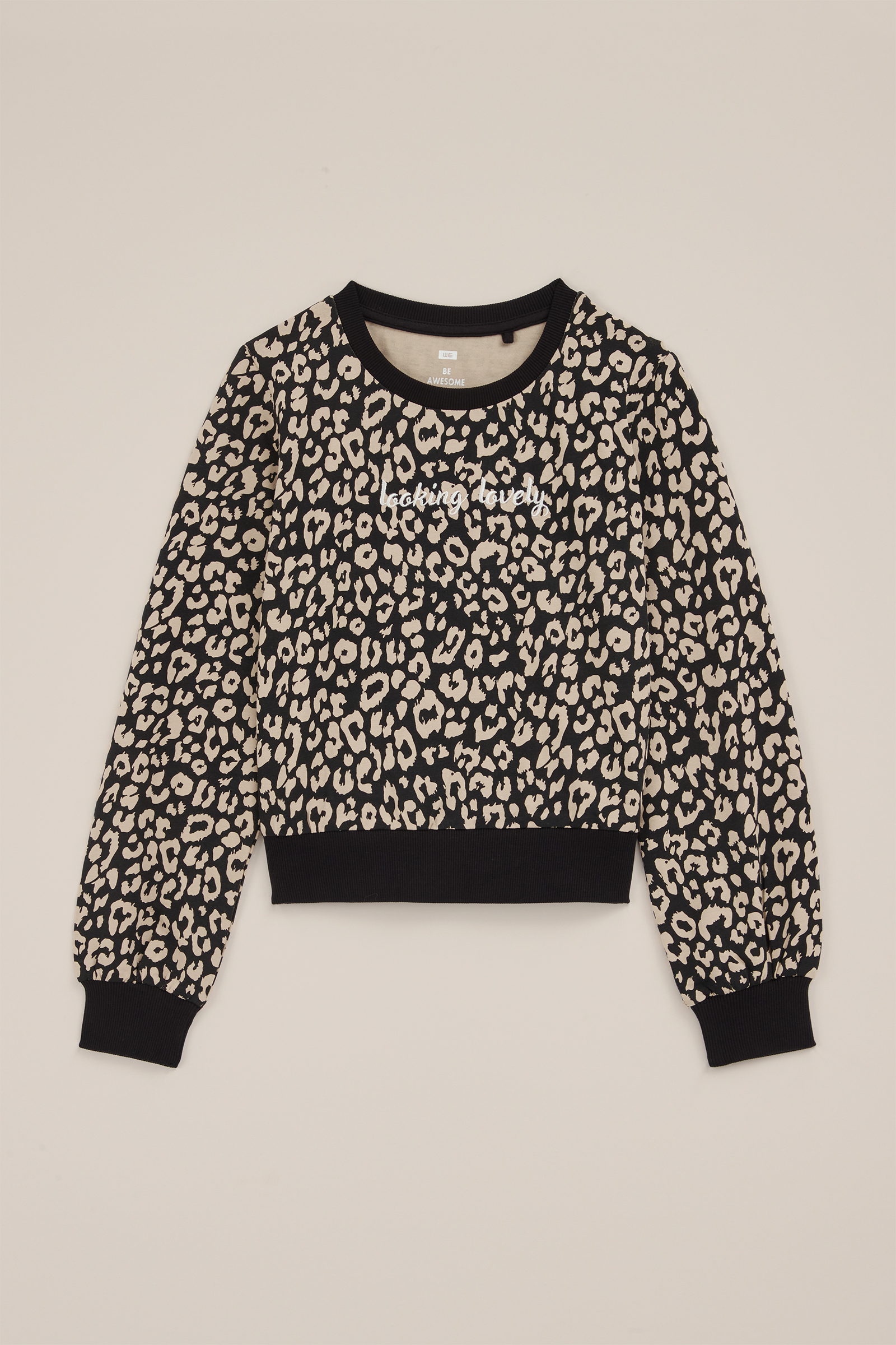Meisjes T-shirt met dessin WE Fashion Zwart