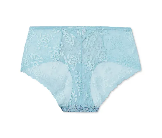 Spitzen-Panty, türkis mit floralem Print