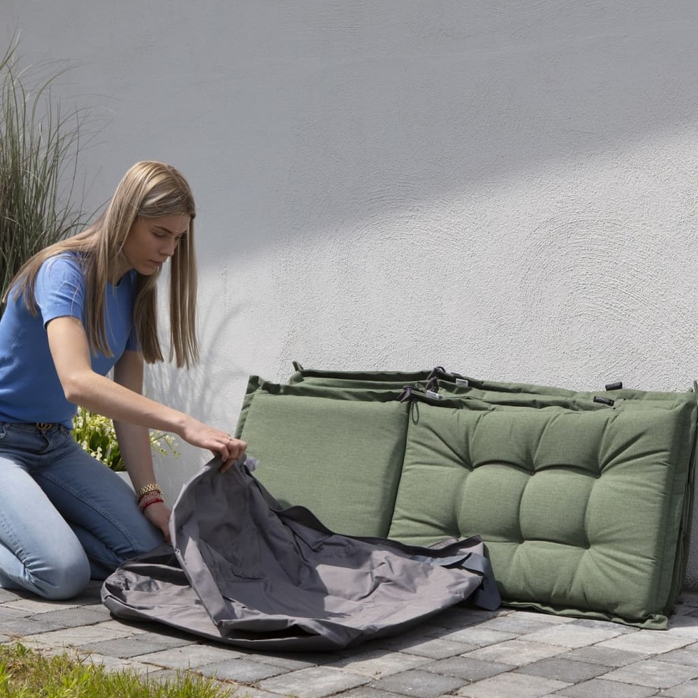 Housse de coussins d'extérieur 175 x 80 x 60 cm gris