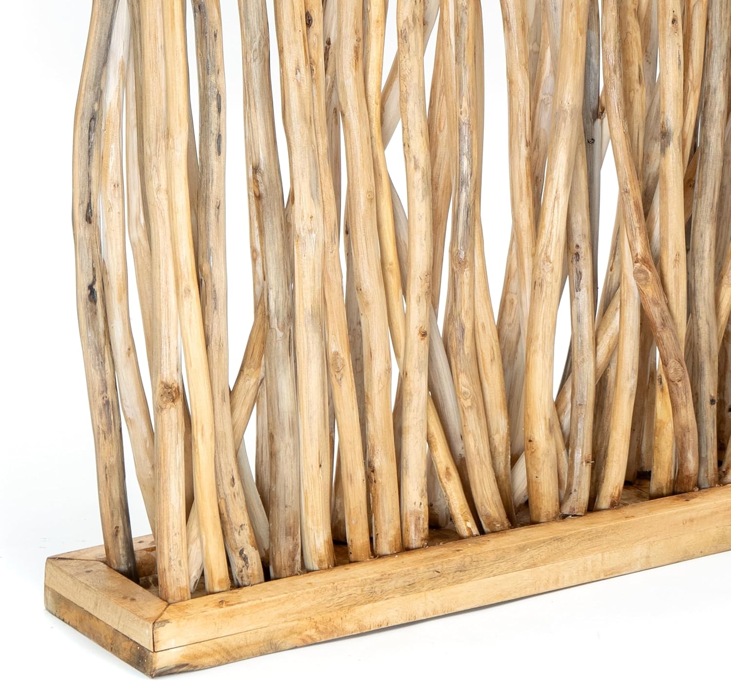 DESIGN DELIGHTS RAUMTEILER Tekea | Teakholz, 130x80 cm, Hellbraun | Äste Paravent, Wurzelholz Trennwand, Holz Sichtschutz, Treibholz Raumtrenner, Dekoobjekt