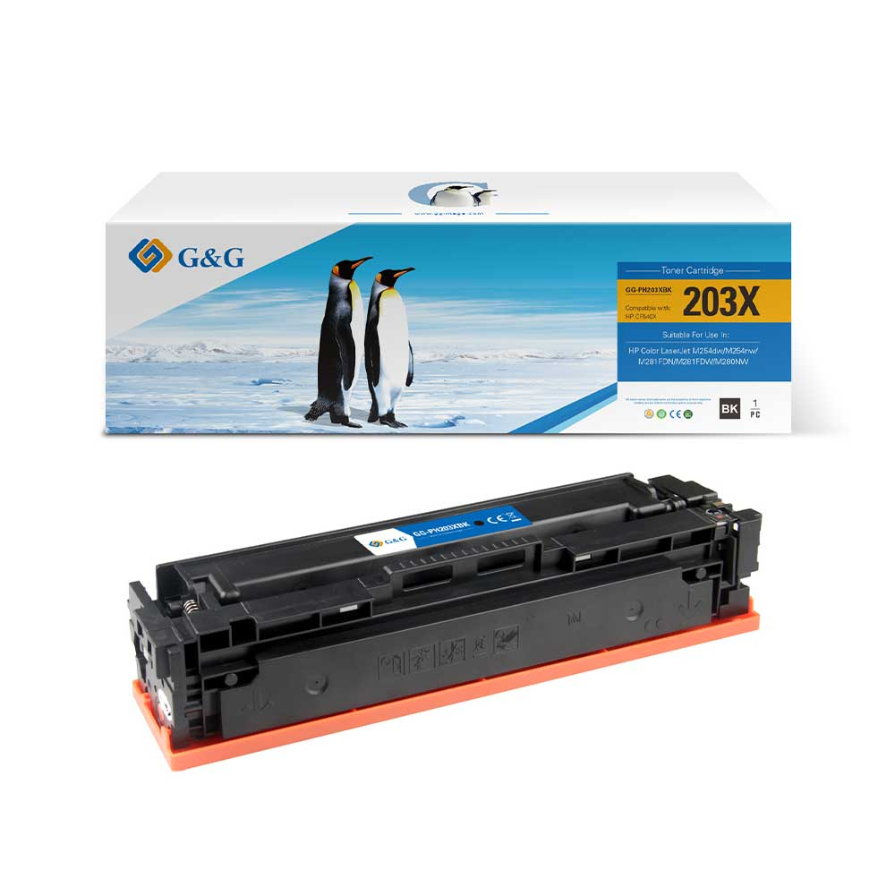 Ersetzt HP 203X / 203A Laser Toner Drucker Printer Tonerpatrone (3200 Seiten) - Schwarz