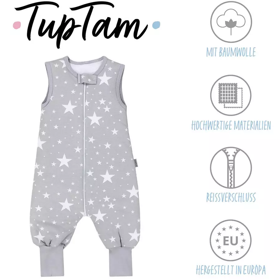 TupTam Winter Babyschlafsack mit Beinen 2,5 Tog graumelange