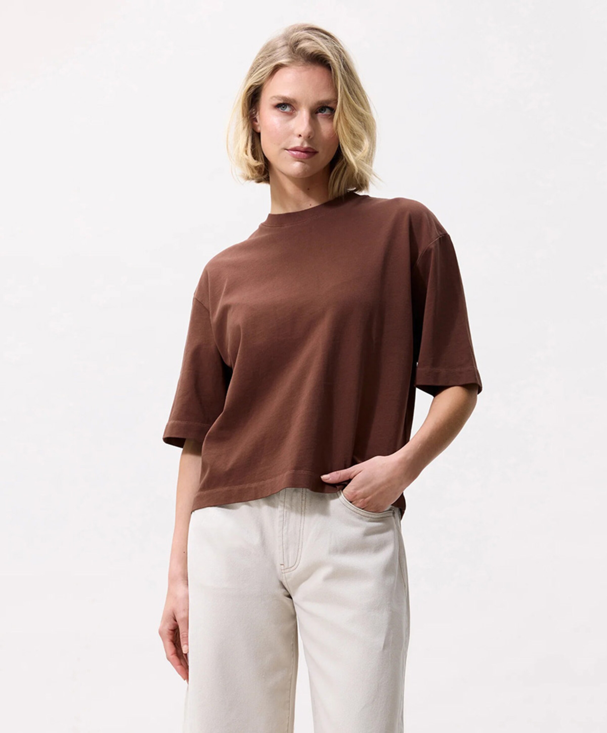 Catwalk  Junkie Dames T-shirt bruin