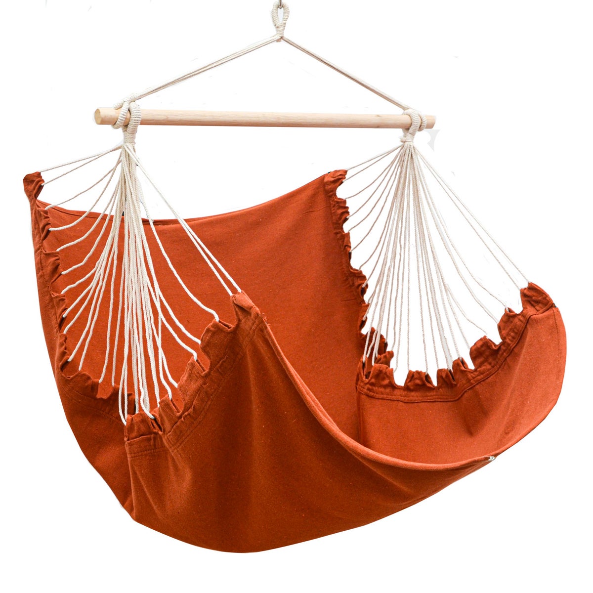 XL hangstoel relaxstoel 155x125cm tot 100kg in terracotta