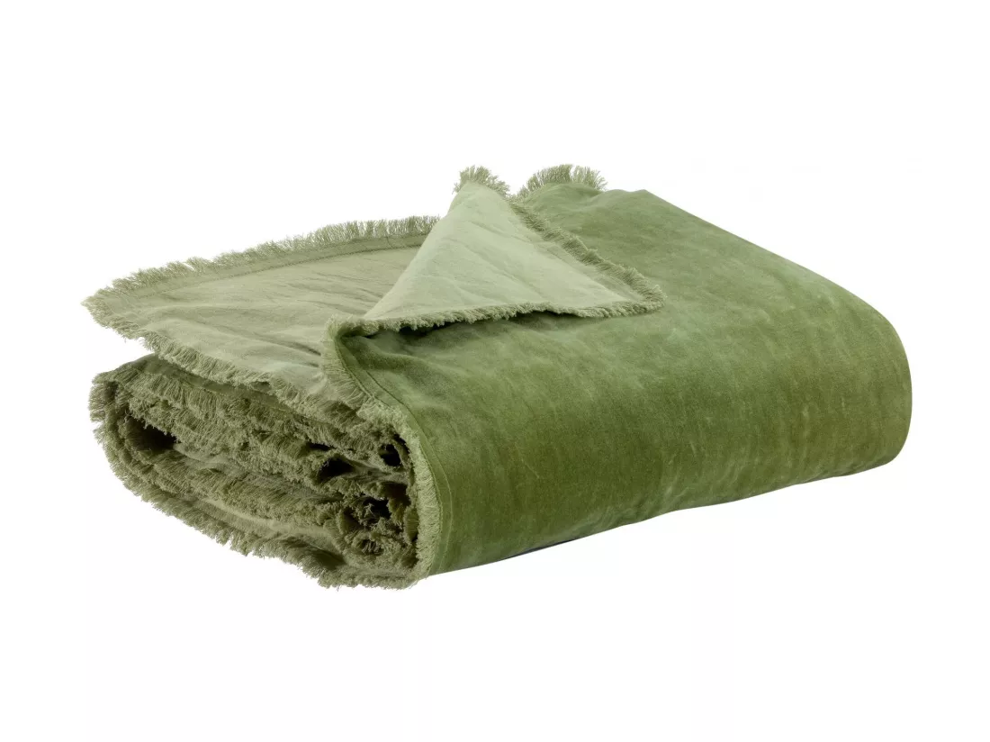 Édredon uni Fara olive 85 x 200 cm Vivaraise