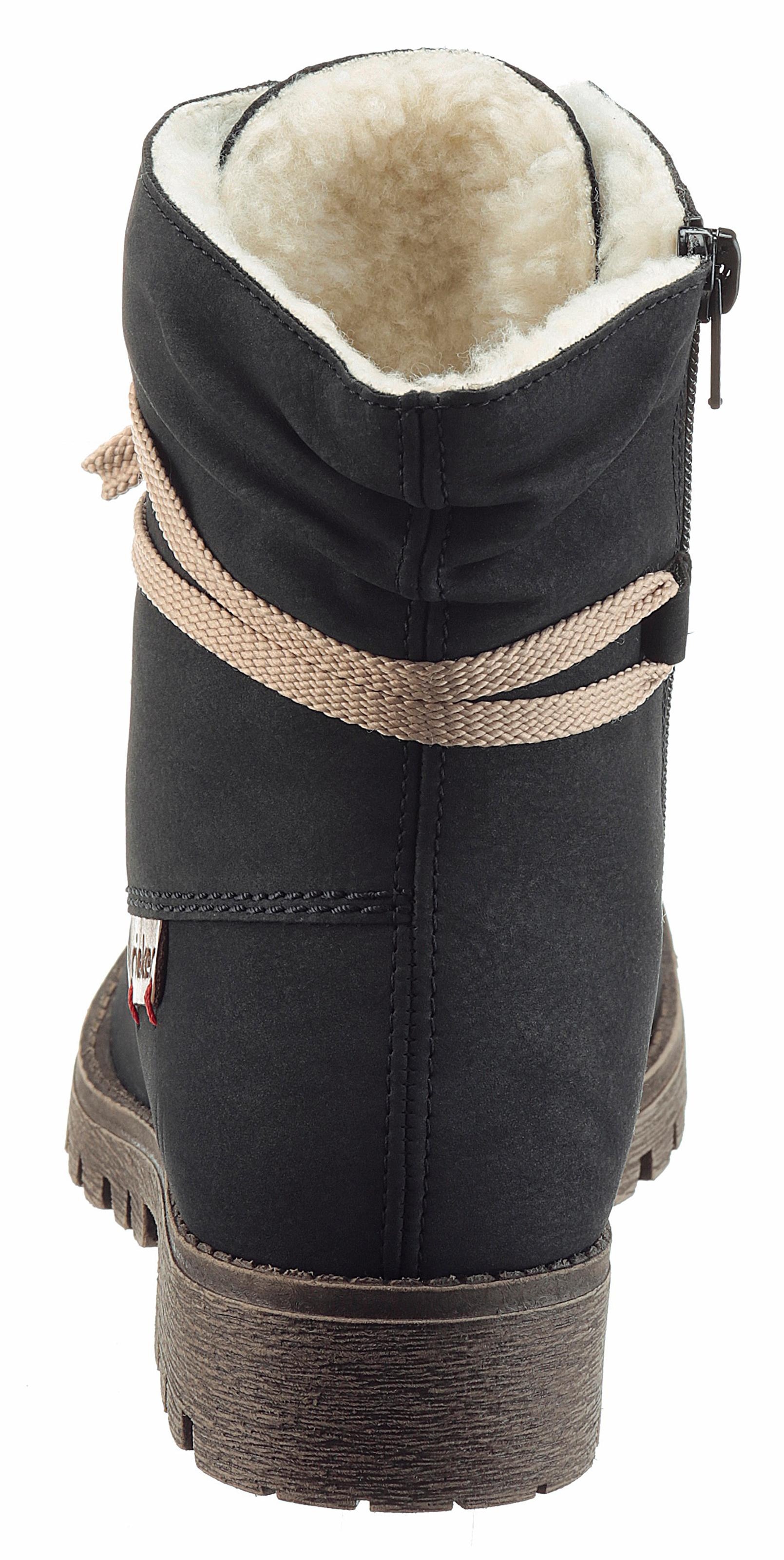 Rieker Winterboots  , Winterboots, Warmfutter, mit schaftumspielender Schnürung