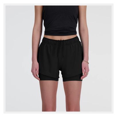 Short 2-en-1 New Balance RC 3in Noir Femme
