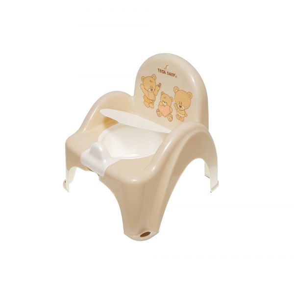 Babyactive Cadeira Bacio Anti-derrapante com Música Teddy Bear Beige